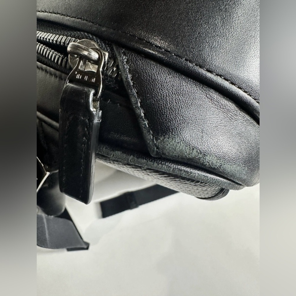 TUMI CFX Southington Carbon Fiber Backpack Black Leather Trim Luxury Rare - Picture 11 of 16